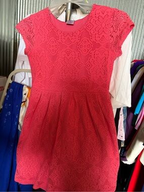 Beautiful Girls Coral Colored Dress. Miss Attitude. M (10/12). Rarely Worn.